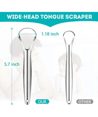 EZ Cozy 2 Pack Tongue Scraper - Stainless Steel Oral Care Tool for Fresher Breath | Easy-to-Use Metal Tongue Cleaner with Case - Buy Online on GoSupps.com