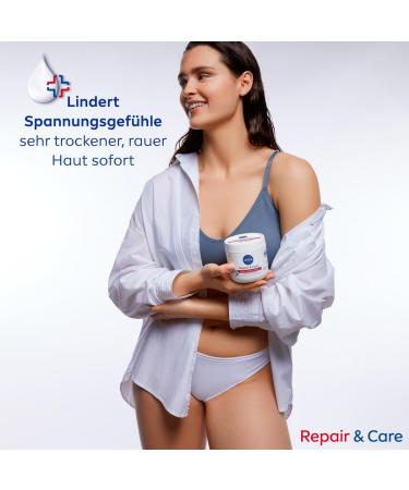 NIVEA Repair & Care Moisturizing Body Cream Non Greasy Fast Absorbing Lotion with Vitamin E & Glycerin for Very Dry & Rough Skin (400ml) - Buy Online on GoSupps.com