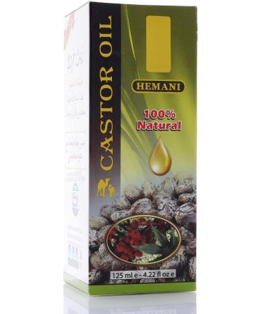 HEMANI Castor Oil 125mL - Pure Cold-Pressed Natural Moisturizer for Hair & Skin | Fast International Shipping - Buy Online on GoSupps.com