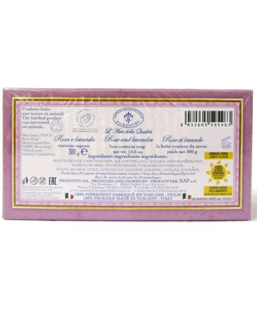 Buy Sunrise Rose & Lavender Scented Soap | Luxury Handmade Soap Bar 10.5 oz | Saponificio Artigianale Fiorentino - Buy Online on GoSupps.com