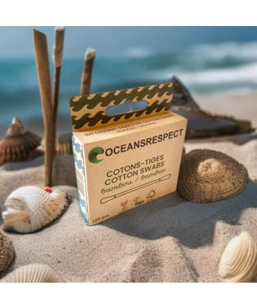 Eco-Friendly Bamboo Cotton Swabs - 100 White Pieces for Sustainable Living - Buy Online on GoSupps.com