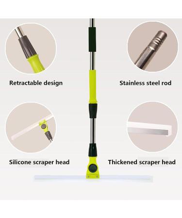 Silicone Broom with 51 Long Handle Silicone Brooms for Floor Cleaning Broomi for Smooth Floors Rugs Windows - Buy Online on GoSupps.com