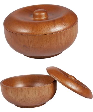 Fomiyes Wooden Shaver Bowl Set - 2 Pcs Razor Shell with Lid for Men's Shaving Cream | Bamboo Shave Cup for Premium Grooming - Buy Online on GoSupps.com