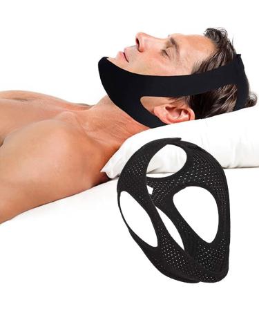 Anti snoring chin straps anti-snoring chin strap anti-table band snoring stopper anti snoring snoring solution for snoring reduction snore relief chin straps 2023 update (black-1)