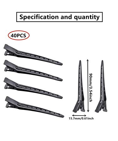 Huaziz 40 Pcs 9cm Alligator Hair Clips - Durable Metal Hairpins for Hairstyles Tinkering & Accessories - Black Crocodile Hair Clips - Buy Online on GoSupps.com