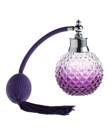 MERRYHAPY Air Bag Perfume Bottle Crystals Decor Spray Bottle Mister Atomiser Empty Mist Sprayer Perfume Pumper Vintage Perfume Bottle Perfume Container Portable Perfume Mini Glass Purple