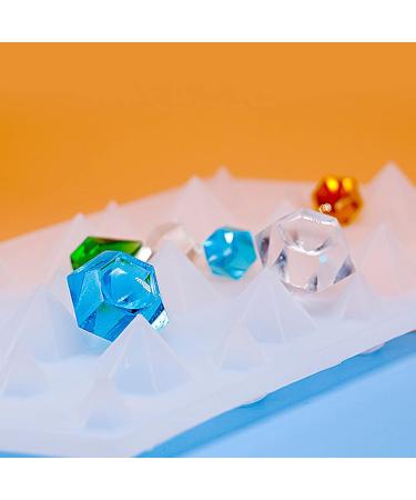 Diamond Gem Silicone Mold - 27 Cavity Clear Silicone Mold for Clay, Resin, Epoxy Crafting Projects - 2PCS Set - Buy Online on GoSupps.com
