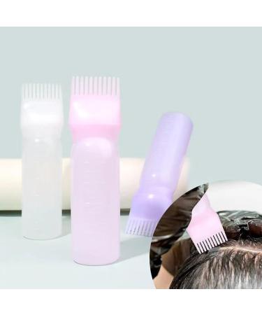 Root Comb Applicator Bottle - 6 Oz Hair Dye & Oil Applicator with Brush | Modern Pink Hair Coloring Tool - Buy Online on GoSupps.com