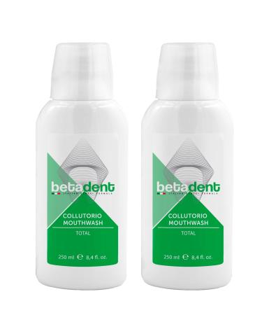 BetaDent set with 2 mouthwashes overall effect against plaque tartar caries bad breath gum inflammation.Natural ingredients maximum effectiveness fresh breath.2 x 250 ml