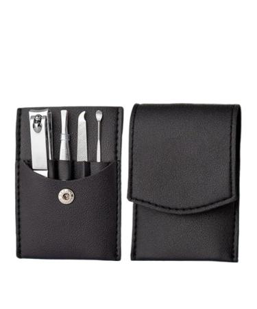 4-7 Piece Nail Clipper Set Household toenail Trimming Special Scissors and Manicure Set Tools Nail Clippers Eyebrow Clips and Ear Picks Suitable for All People. (Color : Black)