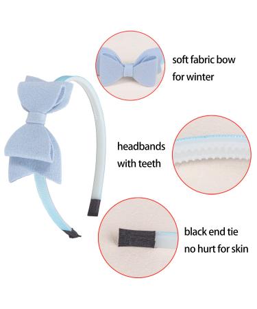 XIMA 18PCS Felt Woolen Fabric Hair Bows Headbands for Girls, Kids, Teens, Toddlers, and Women - Buy Online on GoSupps.com