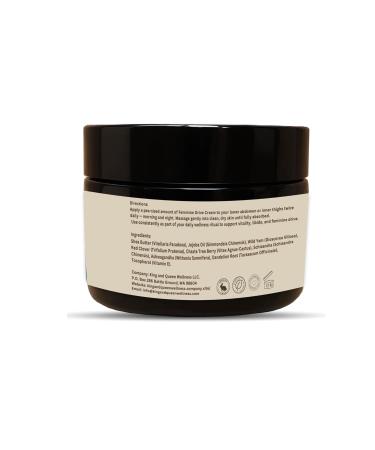 Feminine Drive Women s Botanical Topical Cream with Wild Yam Red Clover and Chaste Tree Clean Plant-Based Skin Moisturizer 2oz King & Queen Wellness - Buy Online on GoSupps.com