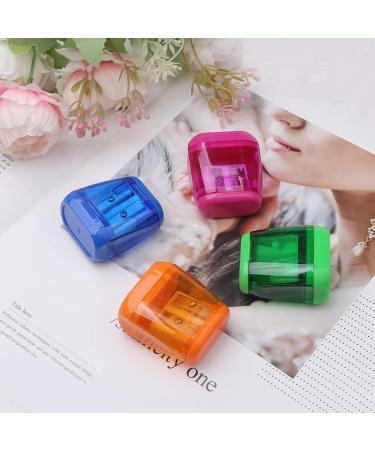 Pencil Sharpeners  4 Pcs Pencil Sharpener Manual Double Holes Pencil Sharpener with Lid Colored Pencil Sharpener for Kids  Portable Compact Pencil Sharpeners for School Office Home Art Supply - Buy Online on GoSupps.com