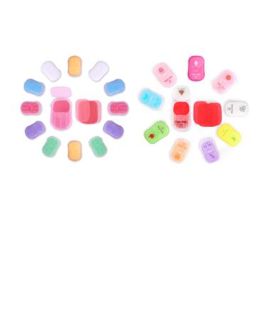 Bamsod Mini Hand Soap Sheets Antibacterial Soap Paper Sheets Portable Disposable Travel Scented Bath Slice Sheet Foaming Paper Soap Confetti Slide Flakes for Travel and Outdoor