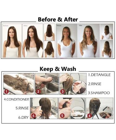 Remehi 3/4 Half Wig Hair Extension - 200g 20 Inch 100% Remy Real Hair Natural Black (1B) - Clip-In Corrugated Parts for Ultimate Volume - Buy Online on GoSupps.com