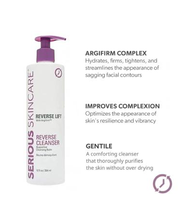 Serious Skincare Reverse Lift Cleansing Balm - Facial Cleanser for Mature Thinning & Fragile Skin with Carrot Root Extract - 12 oz | International Shipping - Buy Online on GoSupps.com