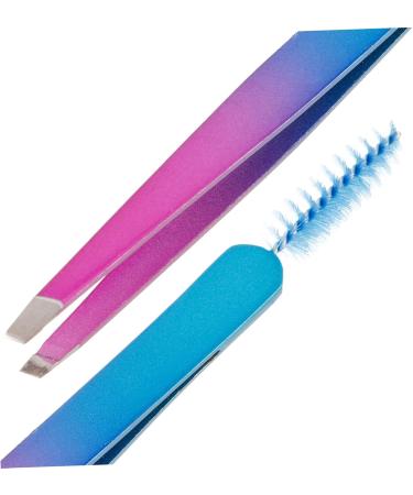 FOMIYES Stainless Steel Eyebrow Tools Travel Eyebrow Clamp Eyebrow for Women Beauty Tool Eyebrow Tweezer with Brush Eyebrow with Brush Eyebrow Clip Miss 2 in 1 12.00X1.00X0.80CM Colorful - Buy Online on GoSupps.com