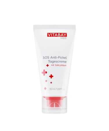 Vitabay SOS Anti-Pimple Face Cream 50ml - Anti-Imperfection Face Cream Treatment with Salicylic Acid - To Tighten Pores on the Face - Moisturizing Face Cream for Oily Skin - Anti-Pimple Cream