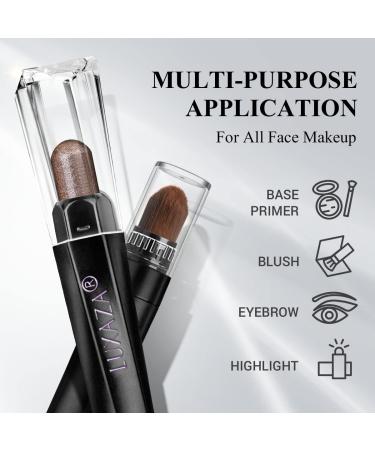 LUXAZA 6 PCS Brown Neutral Metallic Eyeshadow Stick - Waterproof & Long Lasting Eye Brightener and Liner Pen - Champagne Brown Cream Shimmer Eyeshadow Pencil - Buy Online on GoSupps.com