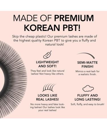 Buy KIARA SKY LASH Premium Cashmere Easy Fan Lash Extensions - Soft Semi-Matte Finish | Professional Use | Black C-0.05 14MM - Buy Online on GoSupps.com