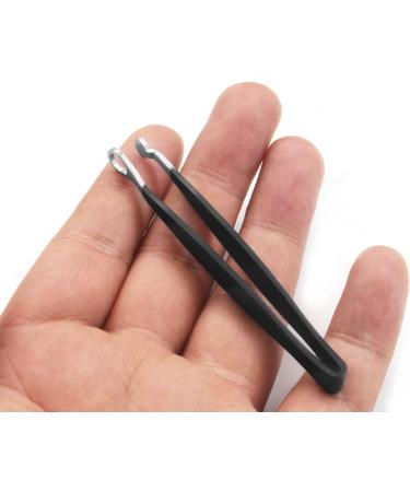 Precision Nose Hair Tweezer & Stainless Steel Round Head Scissors | Eyebrow Clippers Trimmer for Safe Nose & Ear Grooming (Black) - International Shipping Available - Buy Online on GoSupps.com
