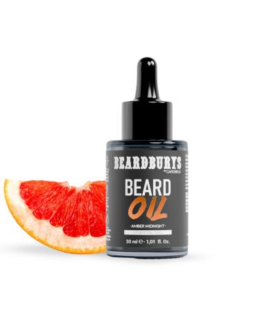 BY CAROBELS BEARDBURYS Beardburys Vegan Beard Oil for Men | Men's beard care with jojoba oil deeply moisturizes softens and protects amber fragrance - 30 ml