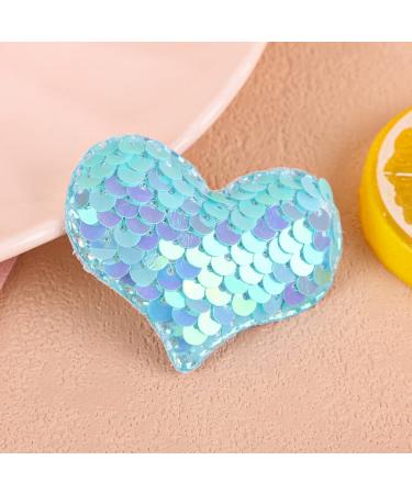 30 Heart Shaped Sequin Hairpins - Valentine's Day Glitter Hair Clips for Girls - Buy Online on GoSupps.com