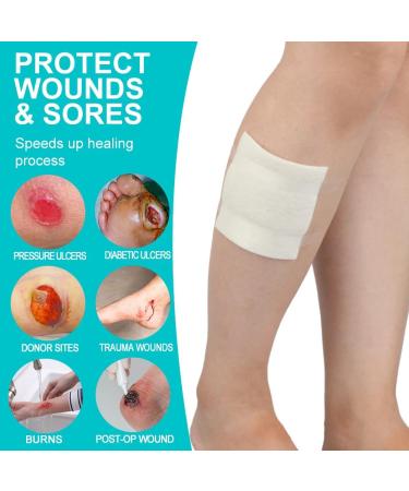 Buy 4x4 Calcium Alginate Wound Dressing - Non-Adhesive Highly Absorbent Ideal for Pressure Ulcers Bed Sores Diabetic Foot Ulcers & Burns - Pack of 10 - International Shipping Available - Buy Online on GoSupps.com
