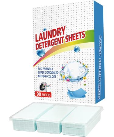 Washing Sheets Detergent 90 Sheets Deep Stain Removal Laundry Detergent Portable Laundry Soap Sheet for Home Travel - Buy Online on GoSupps.com
