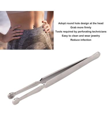 Stainless Steel Pearl Ball Tweezers - 117mm Holder for Piercing & Food Quality Gear | Perfect for 3-5mm Ornaments - Buy Online on GoSupps.com