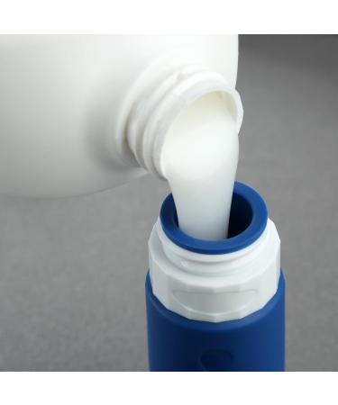 Gemice Silicone Travel Bottles - 4 Pack Leak-Proof Refillable Portable Containers for Lotions Shampoos & Toiletries (90ml) - Navy - Buy Online on GoSupps.com