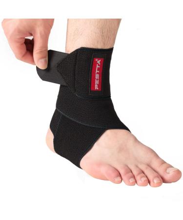 Pesta ankle bandage adjustable footband flexible ankle bandage ultra -down ankle bandage comfortable right and left ankle women and men (black 1 piece) - Buy Online on GoSupps.com