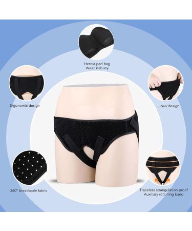 Adjustable Inguinal Hernia Support Belt for Small Intestine - Comfortable & Reliable Care (M) - Black - Buy Online on GoSupps.com