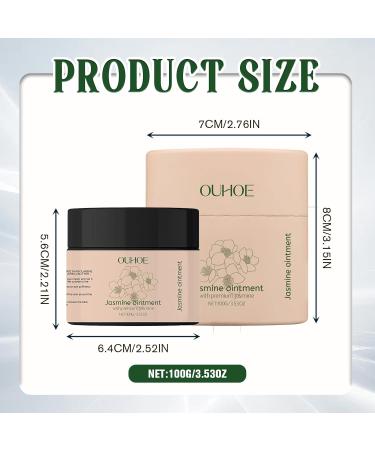 HANGGON Jasmine ointment eyes 100 ml active jasmine ointment eye cream against jasmine ointment against dark circles eye cream with collagen and aloe vera removes bags and swelling eye care for women and men - Buy Online on GoSupps.com