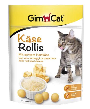 GimCat Cheese Rollis - Grain-free and vitamin-rich cat snack with real hard cheese - Pack of 6 (6 x 140 g) 140 g (Pack of 6) - Buy Online on GoSupps.com