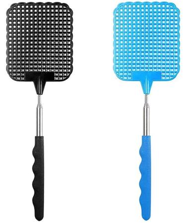 RPANLE 2 pieces fly gossip plague control with integrated mosquito scraper fly protection mosquito protection insect clap clapping fly catcher insect catchers for flies mosquitoes and insects black + blue - Buy Online on GoSupps.com