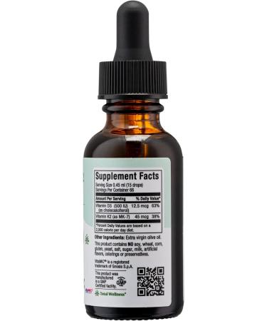 Maxi Health Liquid Vitamin D3 with K2 Drops for Long-Term Health - Vitamin K2 D3 Vitamin Supplement - D3 K2 Vitamin K and Vitamin D Supplement with Vitamin K2 MK-7 and VIT D 1 fl oz - Buy Online on GoSupps.com