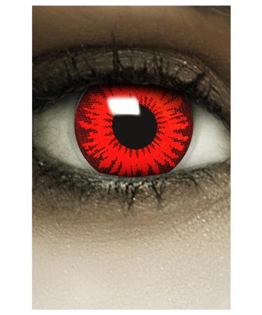 FXCONTACTS Colored Halloween Contact Lenses Red RED FLOWER 2 Pieces (1 Pair) Without Prescription