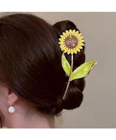 minkissy Sunflower Hair Clips: Fashion Flower Shaped Claw Clips Nonslip Large Claw Hair Clamps Hair Barrettes for Thin Hair Thick Hair - Buy Online on GoSupps.com