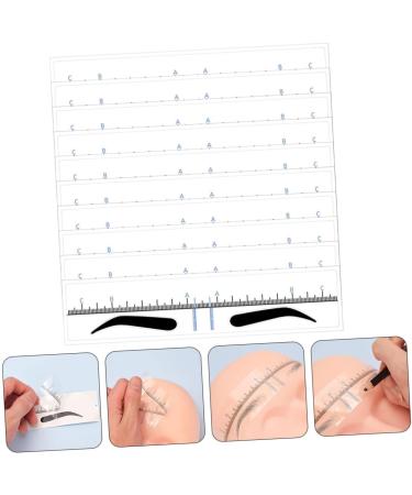 PLAFOPE Brow Ruler Eyebrow Stencil 50pcs s Eye Women Trimmer Stamp Makeup Diy for Sticker Stencils Blue Template 18.00X3.80X0.10CM Blue - Buy Online on GoSupps.com