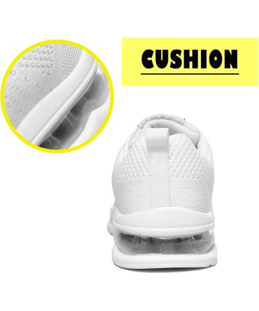GAXmi Women's Breathable Mesh Sneakers - Lightweight Air Cushion Running & Walking Shoes - Casual Gym Footwear 42 EU White - Buy Online on GoSupps.com