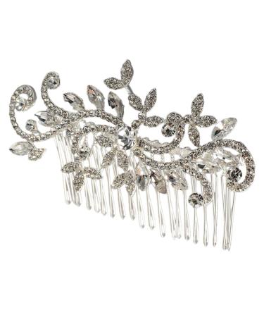 DOITOOL Wedding Hair Accessories Hair Side Combs Bridal Hair Comb Wedding Hair Comb Hair Combs for Wedding Decor Wedding Accessories for Brides White Rhinestones Rhinestone Hair Prom Miss