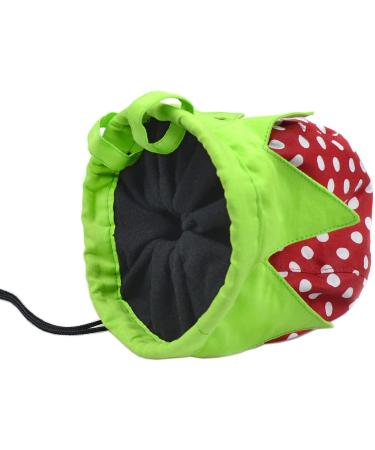 Strawberry Chalk Bag with Carabiner Drawstring | Rock Climbing & Weight Lifting Chalkbag - Buy Online on GoSupps.com