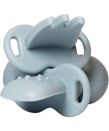 Sodatch Baby Cutlery Blue Grey - 100% Food Grade Silicone Utensils | BPA Free & Easy Grip for Babies - Buy Online on GoSupps.com