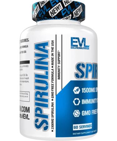 EVL Spirulina Tablet 1500mg - Antioxidant Rich Energy Supplement with Vitamin B & Minerals - Immune Support & Protein Boost - Buy Online on GoSupps.com