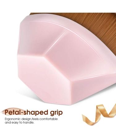 ieron 2 Pieces Foundation Brush for Liquid Makeup Petal Traceless Makeup Brush Portable Foundation Makeup Brush Beauty Tool (Pink Black) - Buy Online on GoSupps.com