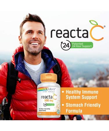 Buy Solaray Reacta-C 500 mg - 120 VegCaps for Immune Support | Best Price - Buy Online on GoSupps.com