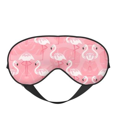 Summer Flamingo Palm Leaves Comfortable Soft Eye Mask an Exquisite Sleep Aid Crafted for Deep Sleep Yoga Travel and Meditation Summer Flamingo Palm Leaves 1 Count (Pack of 1)