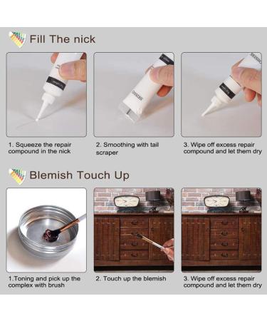 SEISSO 12 Pcs Furniture Repair Kit  Wood Floor Repair Kit Furniture Touch Up Kit Cover Wood Furniture Scratch Restorer Filler for Wooden Table  Door  Floor  Desk  Cabinet - Buy Online on GoSupps.com