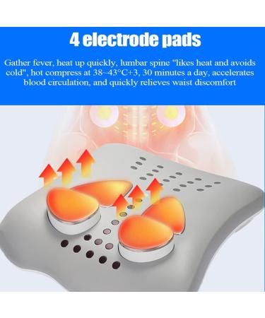 CCNGDS Electrical Lumbar Vertebrae Traction Device - 60-Stage Pulse Intensity 7 Modes 4 Electrode Pads for Lower Back Massage & Relaxation - Buy Online on GoSupps.com
